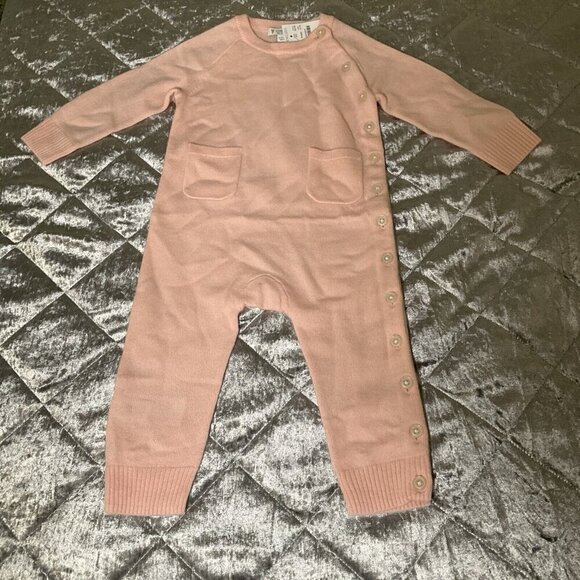 J Crew baby Limited Edition 100% Cashmere Pink One piece 3-6 Months NWT Classic - Picture 1 of 8